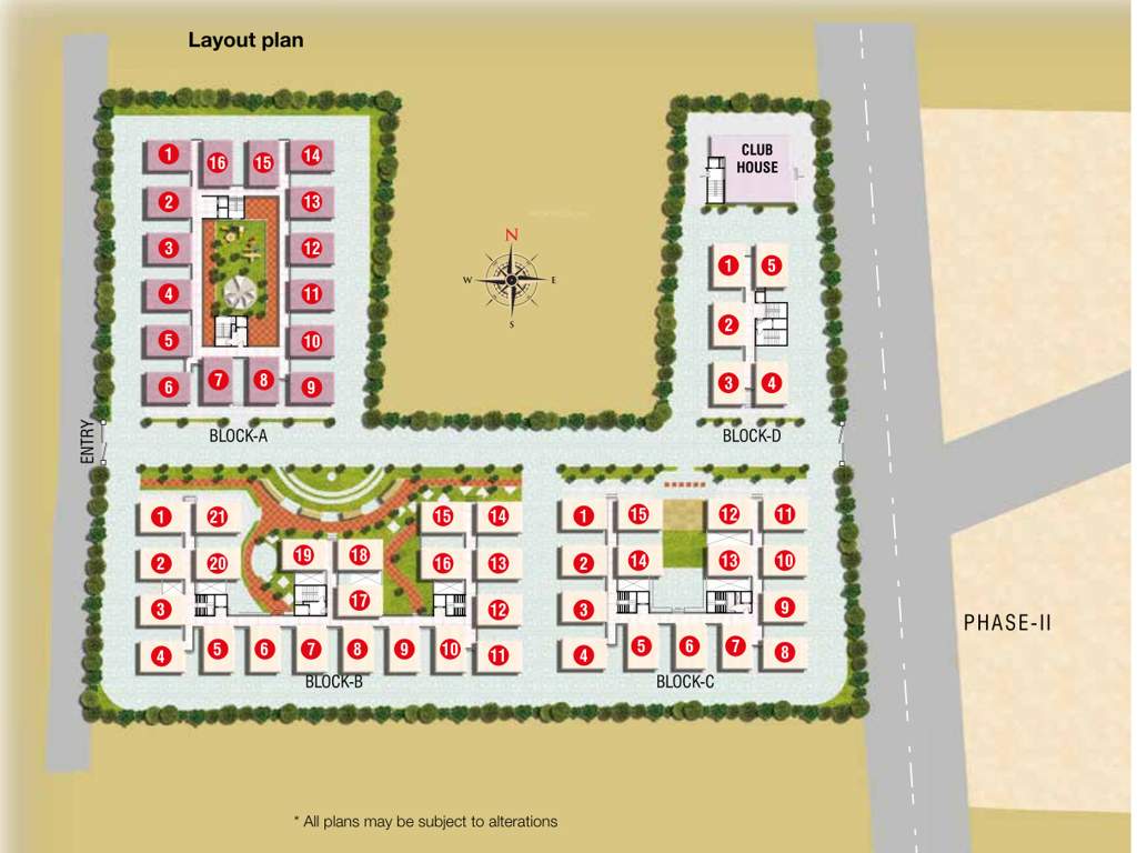  serene park Block A Cluster Plan