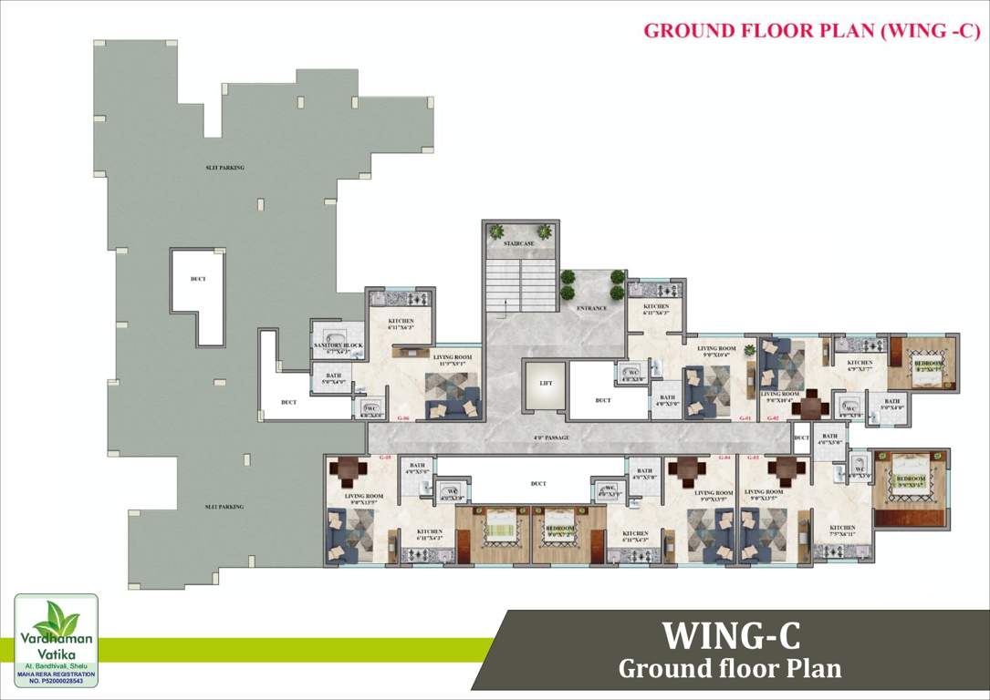  vatika Wing / Type A Cluster Plan
