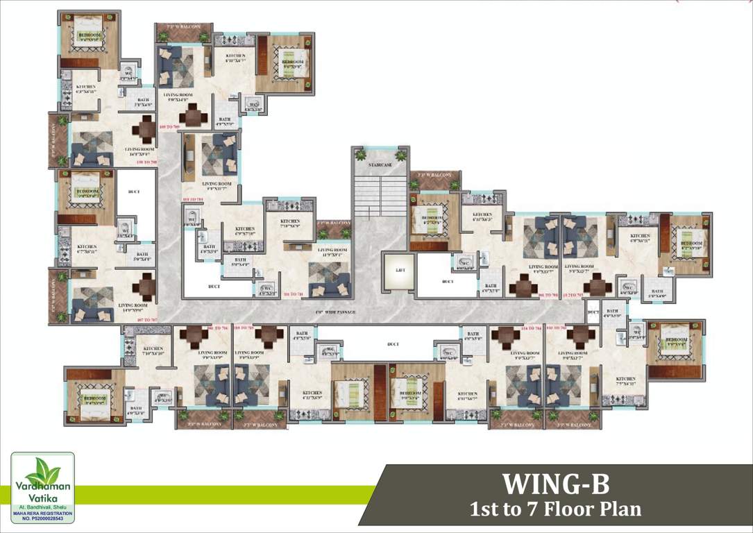  vatika Wing / Type A Cluster Plan