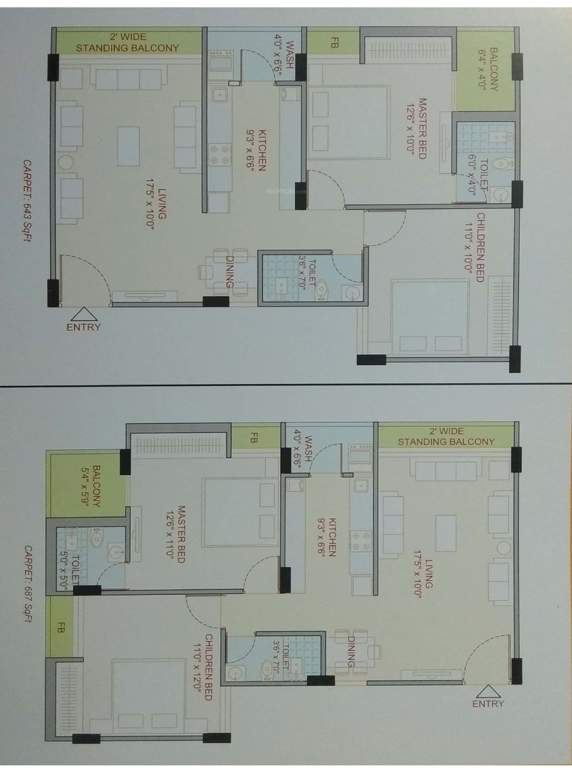  prime Wing A Cluster Plan from 1st to 2nd Floor