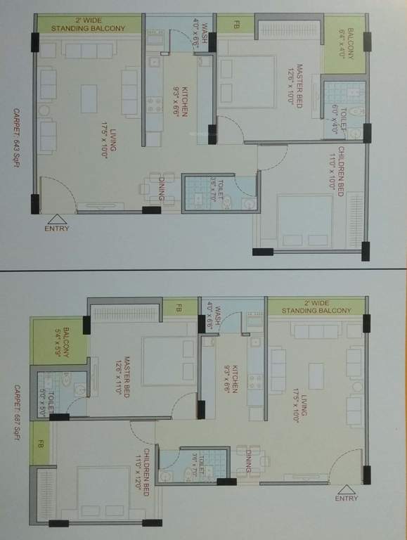  prime Wing A Cluster Plan from 1st to 2nd Floor