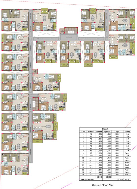  vaishno excellency Cluster Plan for ground Floor