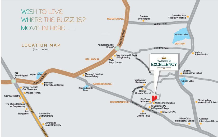  vaishno excellency Location Plan