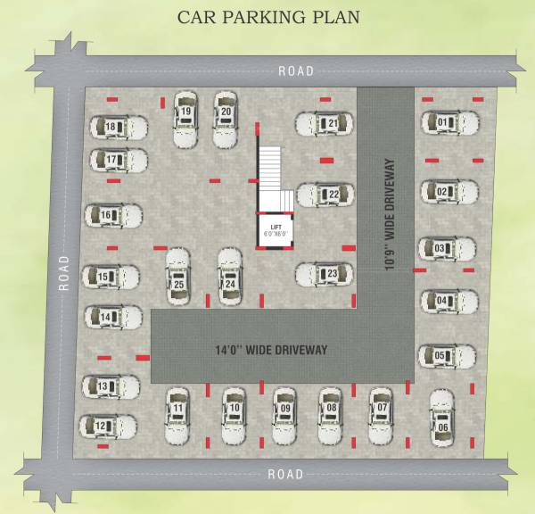 homes VRL Homes Cluster Plan for Car Parking