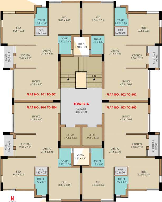  orion park Tower A Cluster Plan for 1st Floor
