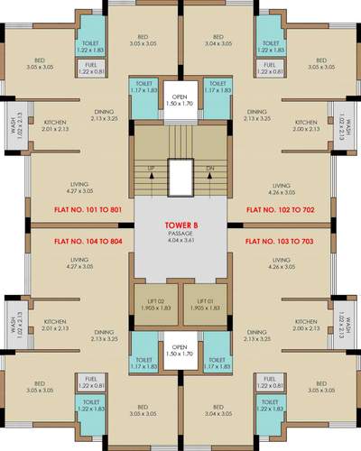  orion-park Tower B Cluster Plan for 1st Floor