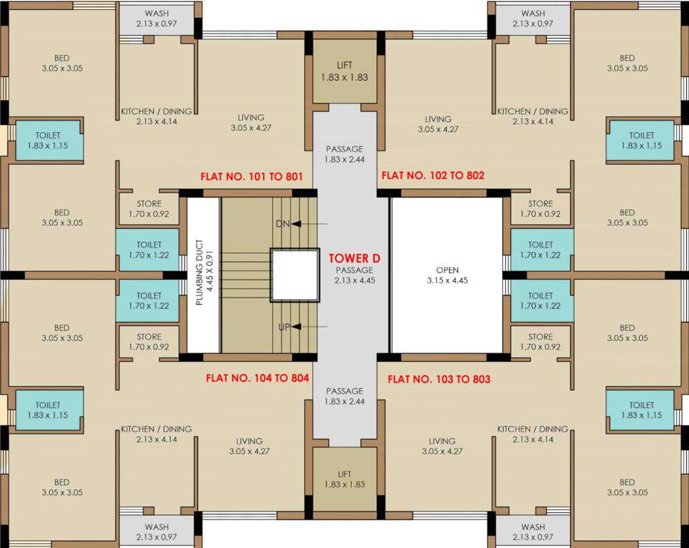  orion park Tower D Cluster Plan for 1st Floor