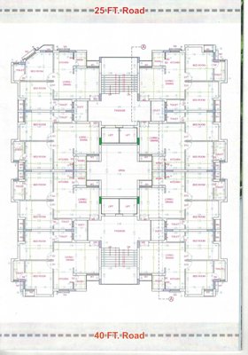  prashanti-flats Wing A Cluster Plan from 1st to 2nd Floor