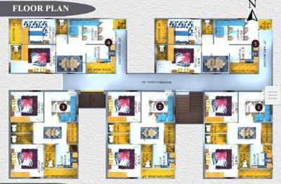  shilpa-residency Shilpa Residency Cluster Plan from 1st to 5th Floor