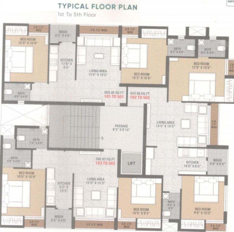  shikhar van Shikhar Van Cluster Plan from 1st to 5th Floor