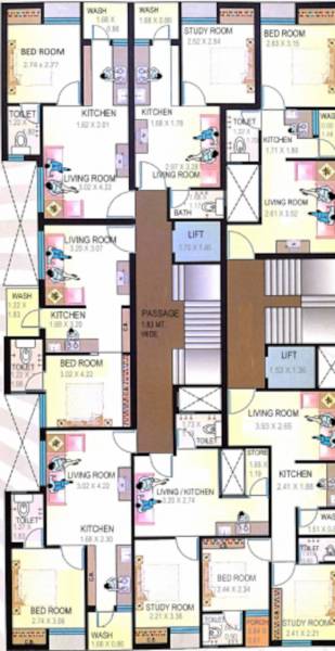  bhoomi-empire A Cluster Plan from 1st to 5th Floor