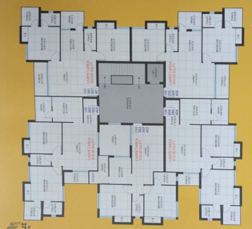  balaji palace Balaji Palace Cluster Plan from 1st to 4th Floor