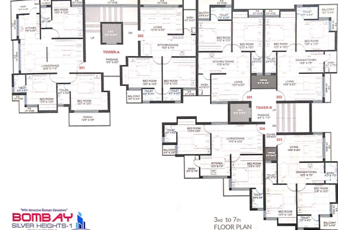  bombay silver heights 1 A Cluster Plan from 2nd to 7th Floor