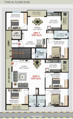  melody Urban Melody Cluster Plan from 1st to 5th Floor