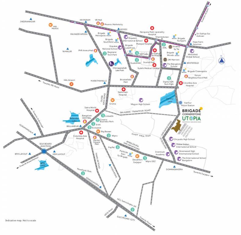 paradise at brigade cornerstone utopia Location Plan