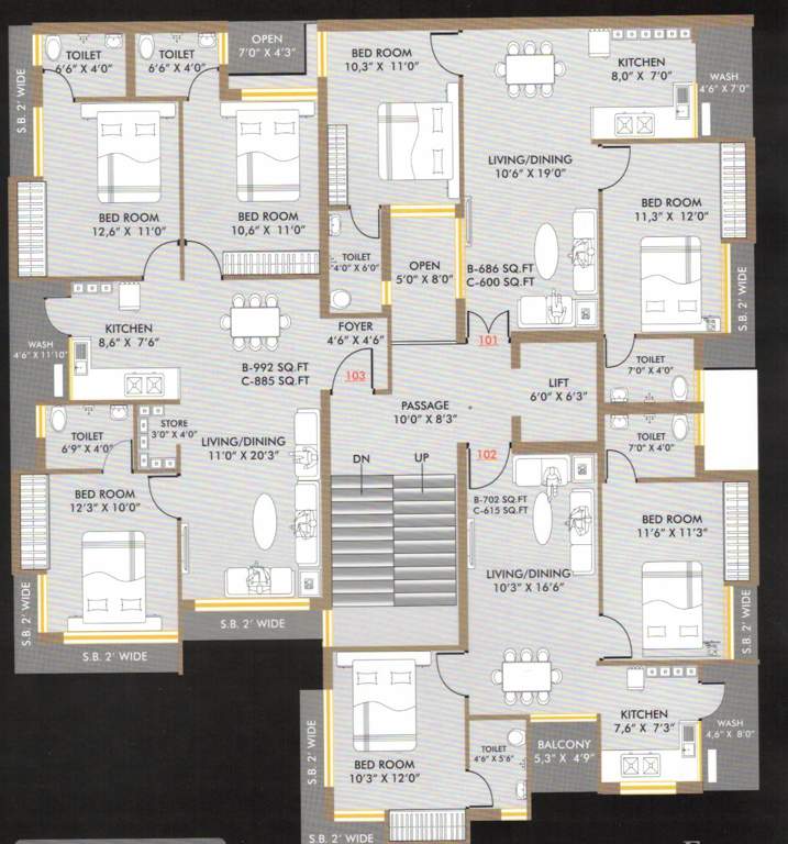  avasar palace 2 Layout Plan