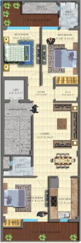  ratan-homes Surendra Ratan Homes Cluster Plan from 1st to 4th Floor