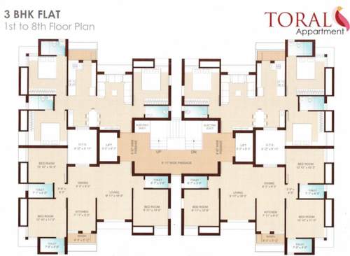  toral-apartment Toral Apartment Cluster Plan from 1st to 8th Floor