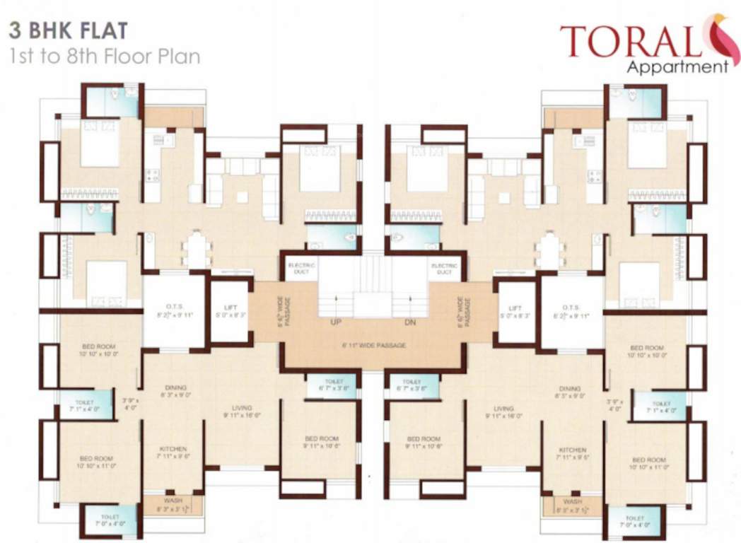  toral apartment Toral Apartment Cluster Plan from 1st to 8th Floor