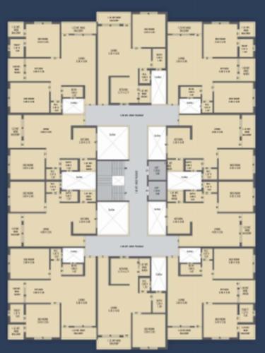  shreeji-avenue Shreeji Avenue Cluster Plan from 1st to 4th Floor