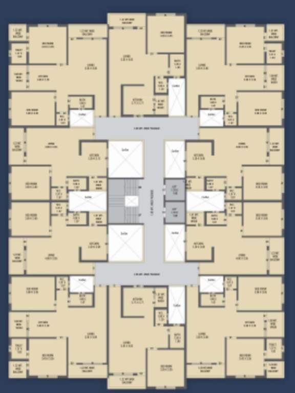 shreeji avenue Shreeji Avenue Cluster Plan from 1st to 4th Floor