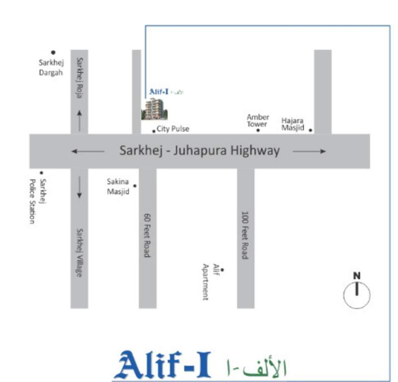  alif 1 appartment Location Plan
