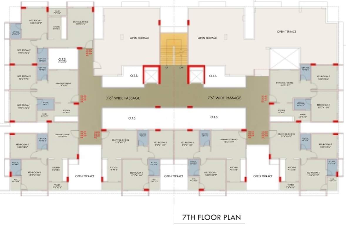  keshav enclave 2 Keshav Enclave 2 Cluster Plan for 7th Floor
