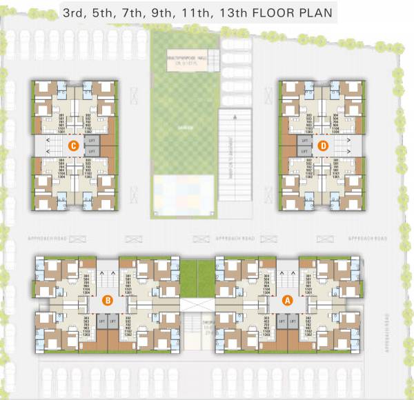  diamond-sky Block D Cluster Plan from 5th to 6th Floor