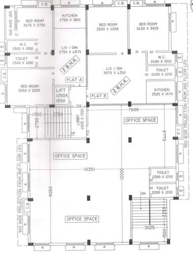  kanak-tower Kanak Tower Cluster Plan For 1st Floor