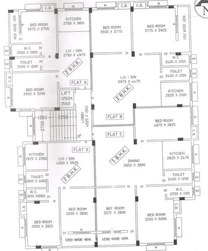  kanak-tower Kanak Tower Cluster Plan For 3rd Floor
