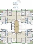  silvassa-paradise Wing A Cluster Plan from 1st to 14th Floor