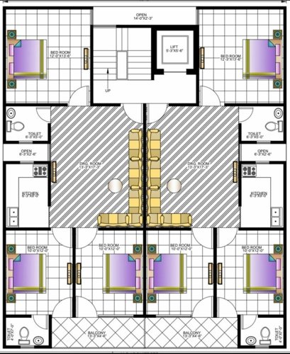  royal-homes- Royal Homes Cluster Plan from 1st to 4th Floor