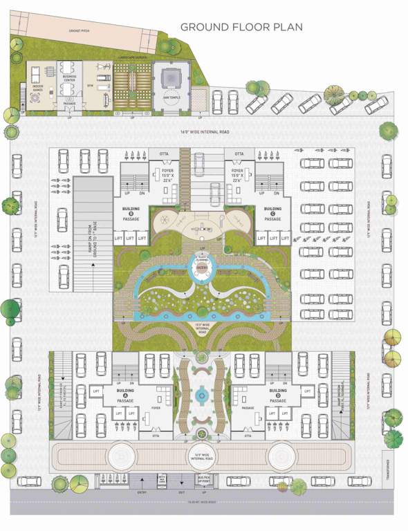  amora Block A, B, C And D Cluster Plan for ground Floor