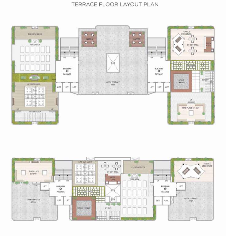  amora Block A, B, C And D Cluster Plan for Terrace Floor