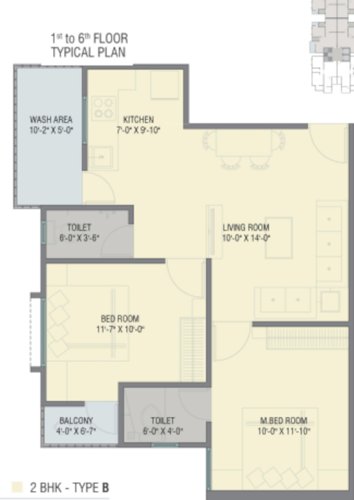  matruka-residency B Cluster Plan from 1st to 6th Floor