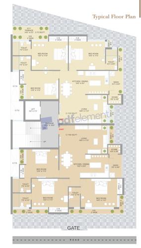  arihant-avenue Arihant Avenue Cluster Plan from 1st to 5th Floor
