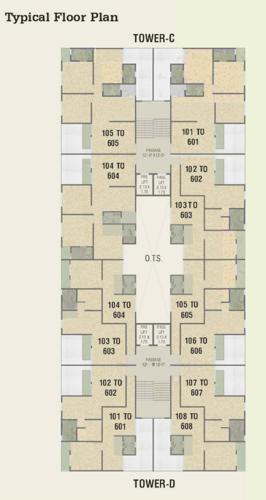 Block C And D Cluster Plan from 1st to 7th Floor aranya-one44-apartments Block C And D Cluster Plan from 1st to 7th Floor