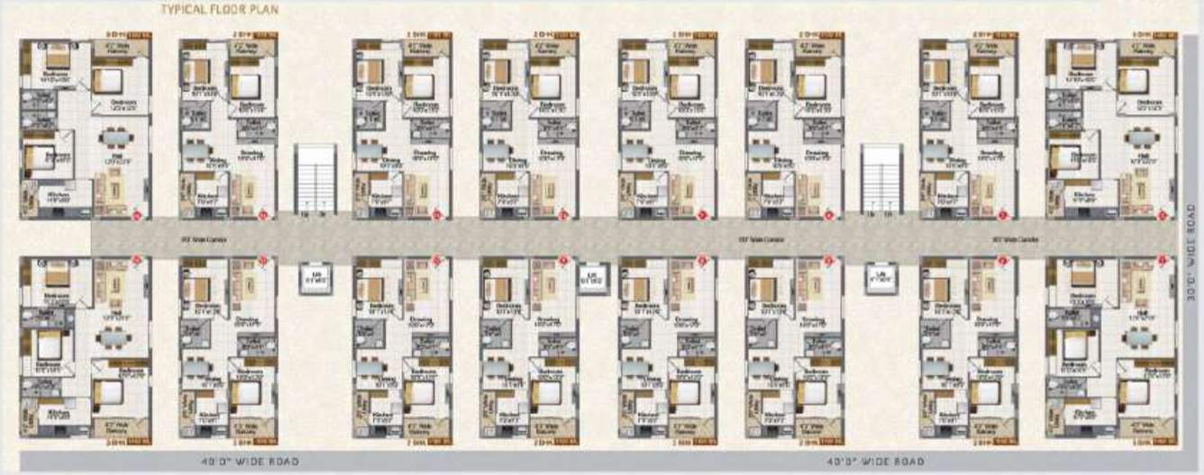  carnation Carnation Cluster Plan for Typical Floor