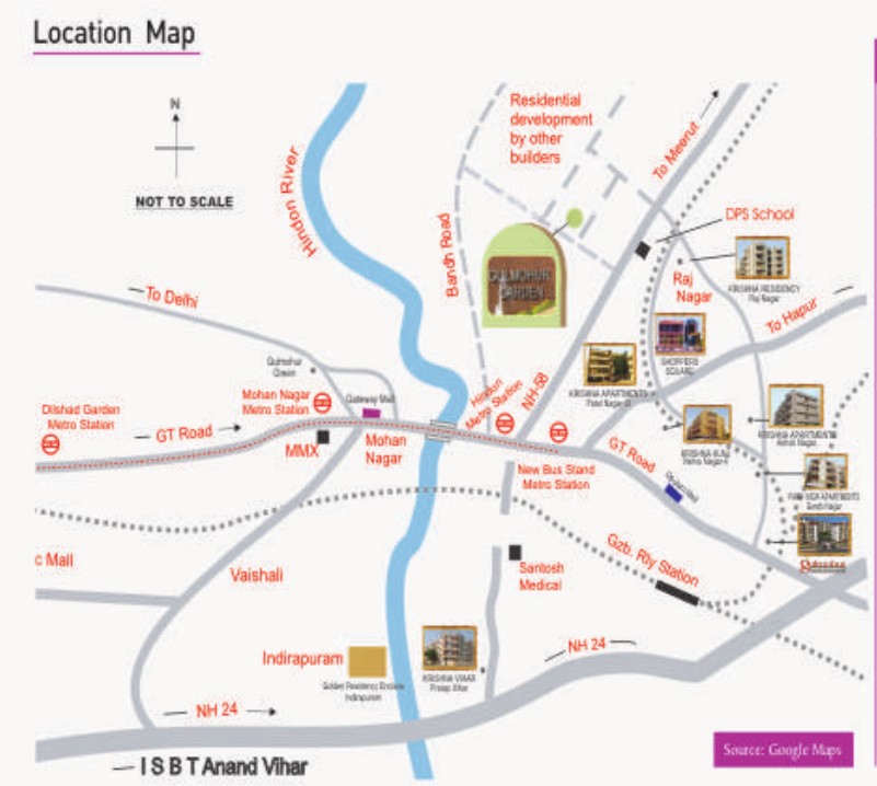  gulmohur garden ghaziabad Location Plan