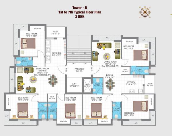  panchamrut-heights-tower-b Layout Plan