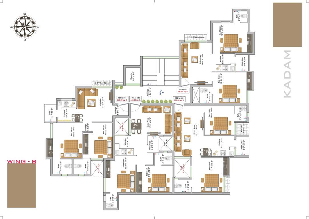  kadam Wing B Cluster Plan