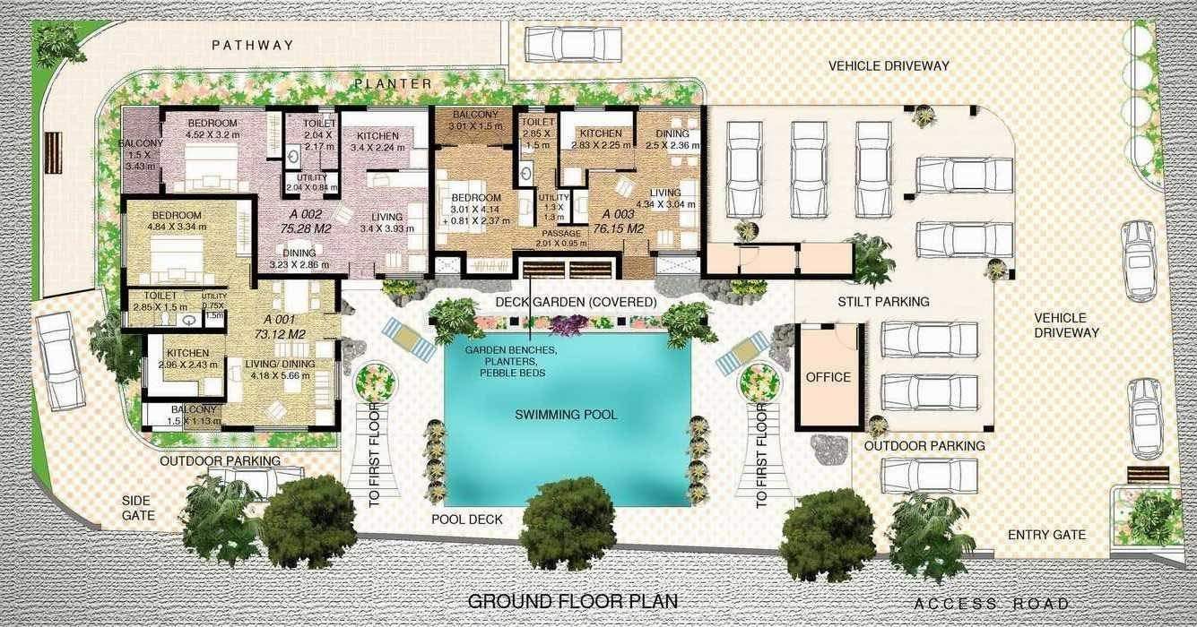  aldeia siesta Aldeia Siesta Building A Cluster Plan for ground Floor