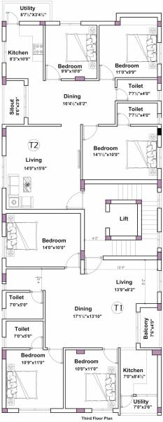  thirumal-castle Thirumal Castle Cluster Plan for 3rd Floor