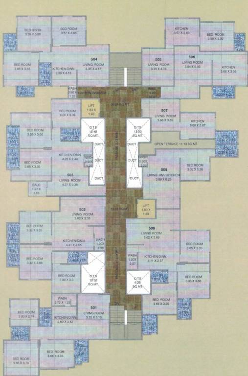  sai sahaj residency Tower A,B Cluster Plan For 5th Floor