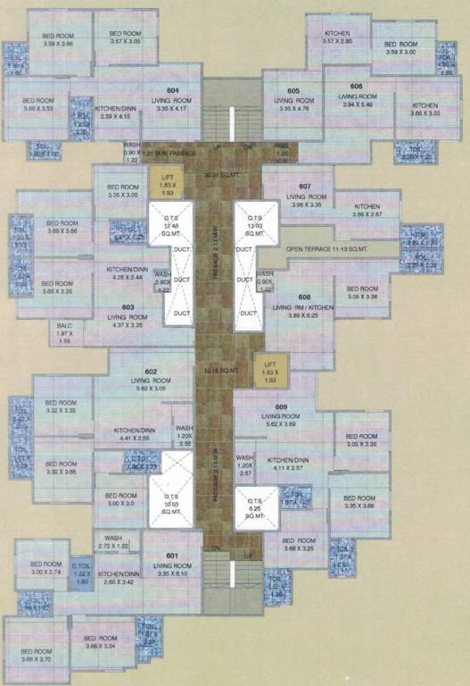  sai sahaj residency Tower A,B Cluster Plan For 6th Floor