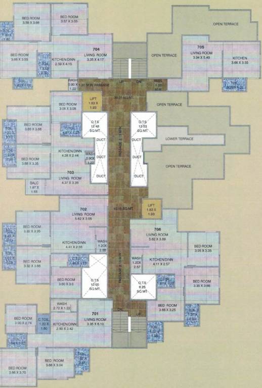  sai sahaj residency Tower A,B Cluster Plan For 7th Floor