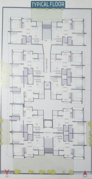  krishna-bansri-3 Krishna Bansri 3 Cluster Plan from 1st to 5th Floor