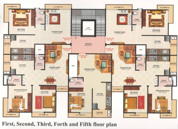 Arcade Cluster Plan from 1st to 5th Floor arcade Arcade Cluster Plan from 1st to 5th Floor