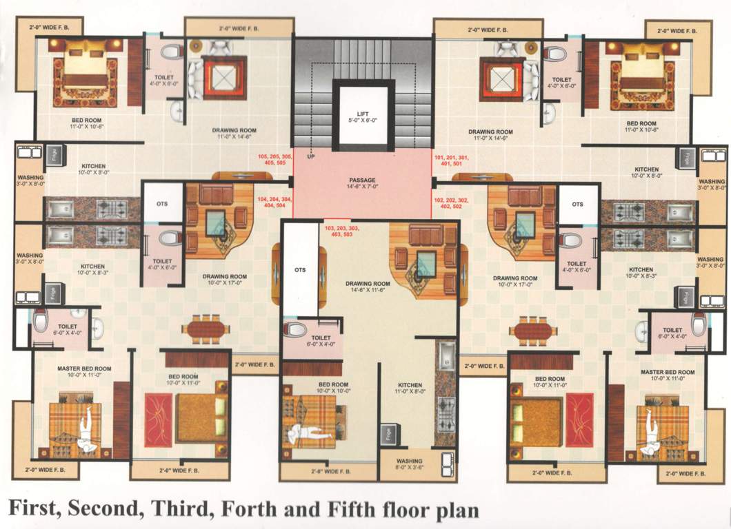  arcade Arcade Cluster Plan from 1st to 5th Floor