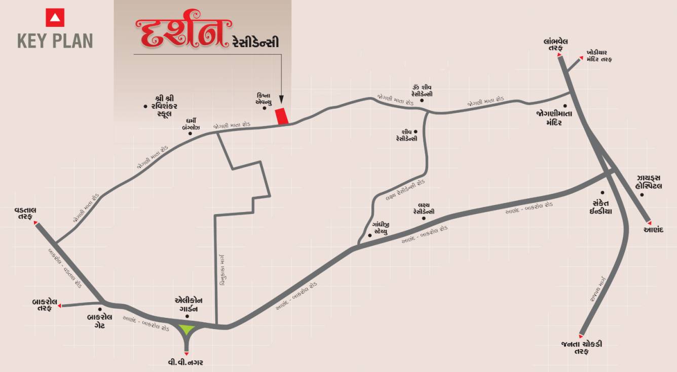 darshan residency Location Plan